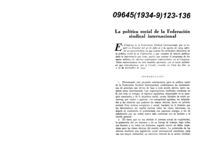 La política social de la Federación sindical internacional