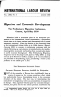 Migration and economic development: the preliminary Migration Conference, Geneva, April-May 1950