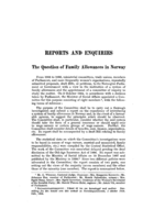 The question of family allowances in Norway