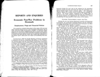 Economic post-war problems in Denmark: employment, wage and financial policies