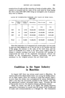 Conditions in the sugar industry in Mauritius