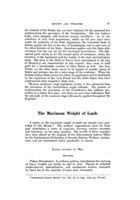 The maximum weight of loads