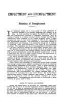Statistics of unemployment