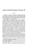 Aspects actuels du fermage en Europe: II