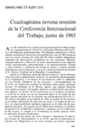 Cuadragésima reunión de la Conferencia Internacional del Trabajo, junio de 1965
