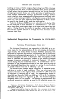 Industrial inspection in Tasmania in 1924-1925