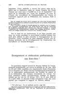 Enseignement et rééducation professionnels aux Etats-Unis