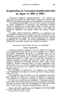 L'application de l'assurance-maladie-maternité au Japon en 1932 et 1933