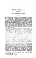 Le mouvement syndical