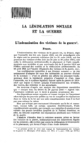 L'indemnisation des victimes de la guerre: France