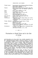 Fluctuations in retail prices and in the cost of living