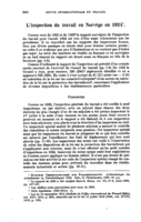 L'inspection du travail en Norvège en 1924