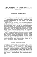 Statistics of unemployment