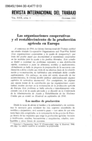 Las organizaciones cooperativas y el restablecimiento de la producción agrícola en Europa