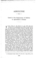 Control of the employment of children in agriculture in Europe