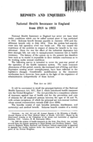 National health insurance in England from 1918 to 1923