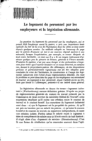 Le logement du personnel par les employeurs et la législation allemande