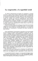 La cooperación y la seguridad social: [I]