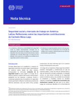 Seguridad social y mercado de trabajo en América Latina: reflexiones sobre las importantes contribuciones de Carmelo Mesa-Lago