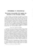 Recientes desarrollos del empleo de menores en los Estados Unidos