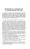 El desarrollo de la seguridad social en Checoslovaquia de 1948 a 1953
