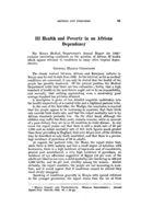 Health and poverty in an African dependency