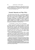 Economic depression and wage policy