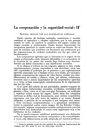 La cooperación y la seguridad social: II