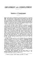 Statistics of unemployment