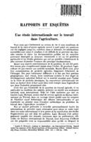 Une étude internationale sur le travail dans l'agriculture
