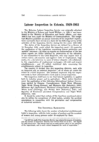 Labour inspection in Estonia: 1929-1933