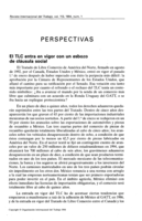 El TLC entra en vigor con un esbozo de cláusula social