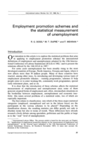 Employment promotion schemes and the statistical measurement of unemployment