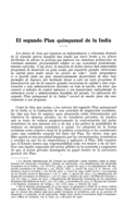 El segundo Plan quinquenal de la India