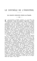 Les conseils industriels mixtes au Canada