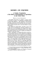A further examination of the effects of mechanisation in agriculture in the United States