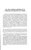 Las siete reuniones marítimas de la Conferencia Internacional del Trabajo