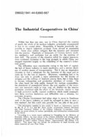 The industrial co-operatives in China