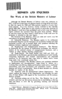 The work of the British ministry of labour