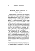 The South African wage board and native labour