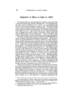 Inspection of mines in India in 1923