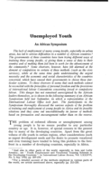 Unemployed youth: an African symposium