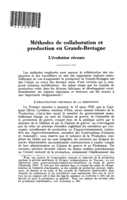Méthodes de collaboration et production en Grande-Bretagne: l'évolution récente