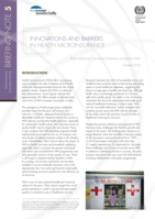 Innovations and barriers in health microinsurance