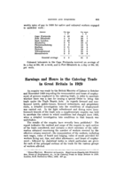 Earnings and hours in the catering trade in Great Britain in 1929