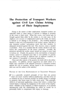 The protection of transport workers against civil law claims arising out of their employment