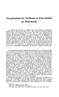 Les pensions de vieillesse et d'invalidité au Danemark