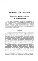 Organised health services in Saskatchewan