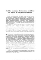 Medidas nacionales destinadas a estabilizar los precios de los productos básicos