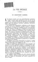 Le mouvement syndical